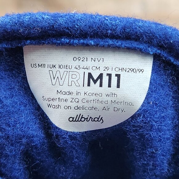 Allbirds WR Wool Runners x Sam's Club Men's 11 Blue Casual Classic Sneaker Shoes - Picture 9 of 9